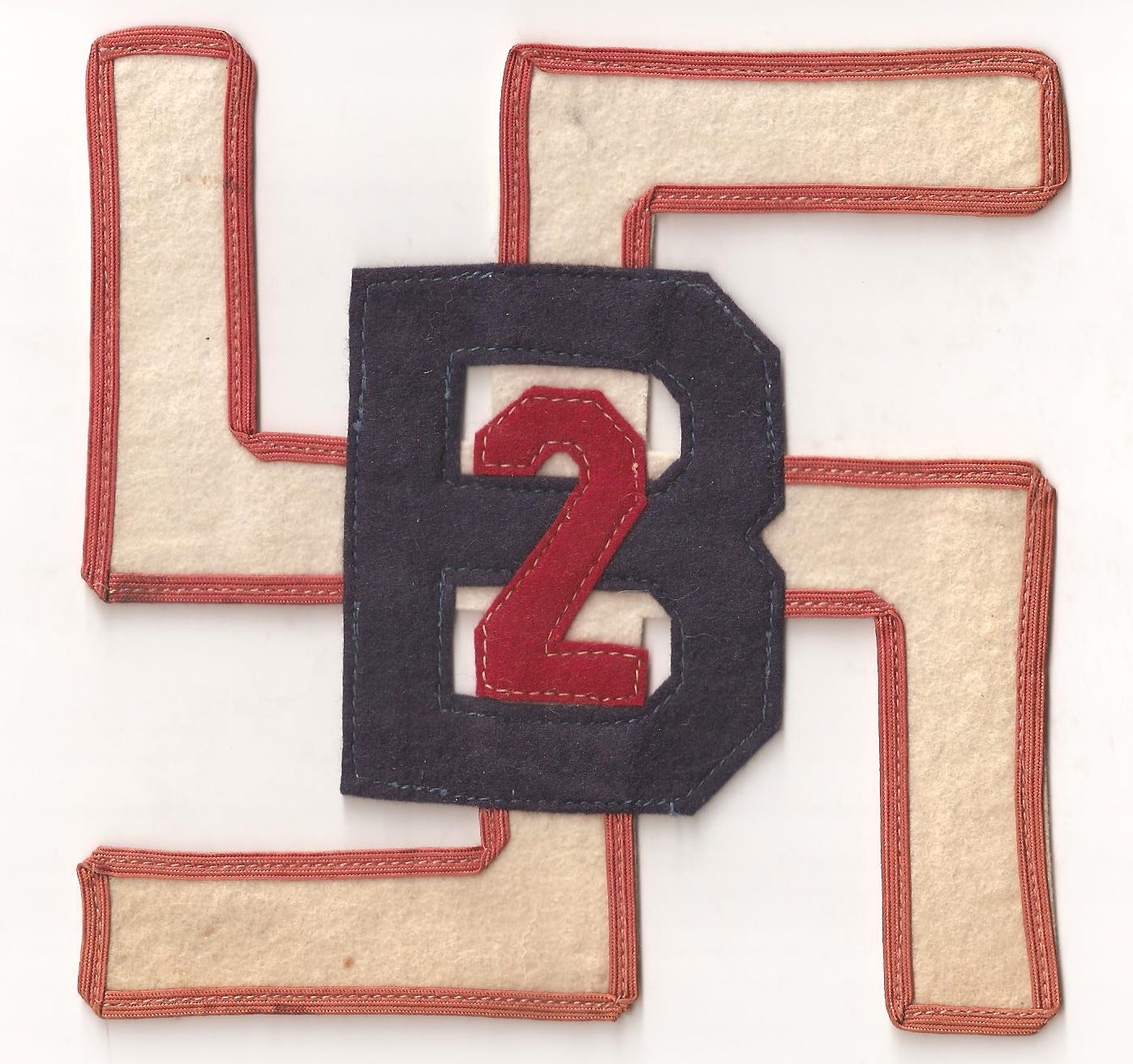 Second Degree White Swastika patch from Camp Burroughs